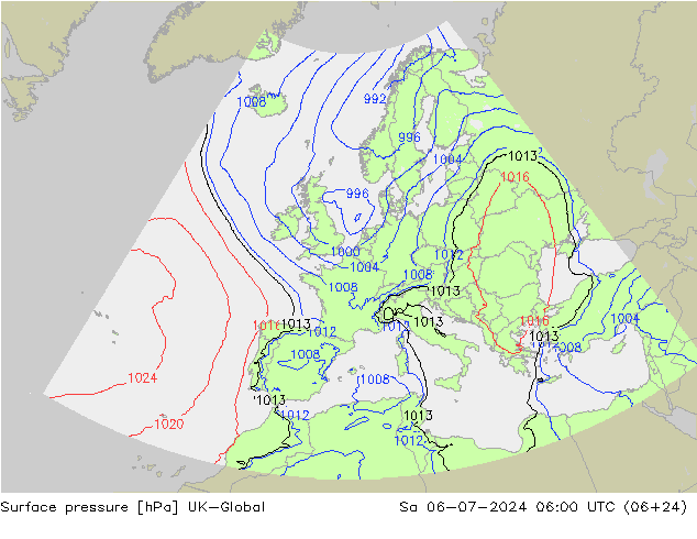Luchtdruk (Grond) UK-Global za 06.07.2024 06 UTC