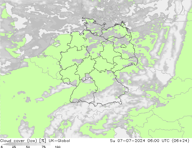 云 (低) UK-Global 星期日 07.07.2024 06 UTC