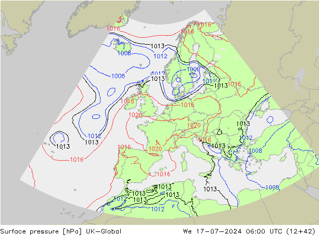 Luchtdruk (Grond) UK-Global wo 17.07.2024 06 UTC