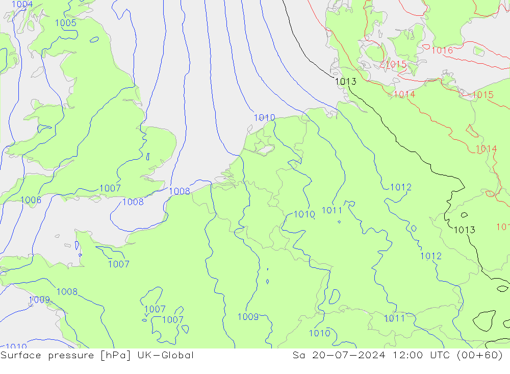 Luchtdruk (Grond) UK-Global za 20.07.2024 12 UTC
