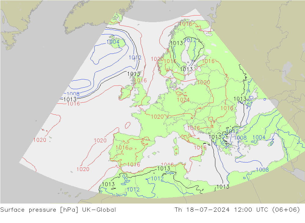 Luchtdruk (Grond) UK-Global do 18.07.2024 12 UTC