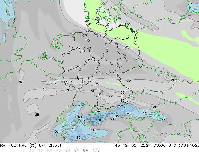 RV 700 hPa UK-Global ma 12.08.2024 06 UTC