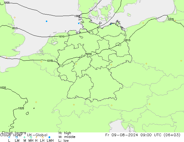 Wolkenlagen UK-Global vr 09.08.2024 09 UTC