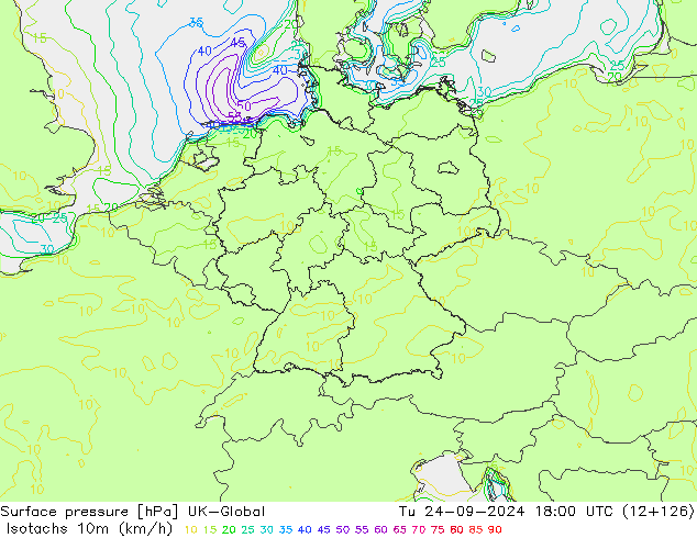 Isotachs (kph) UK-Global Ter 24.09.2024 18 UTC