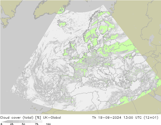 zachmurzenie (suma) UK-Global czw. 19.09.2024 13 UTC