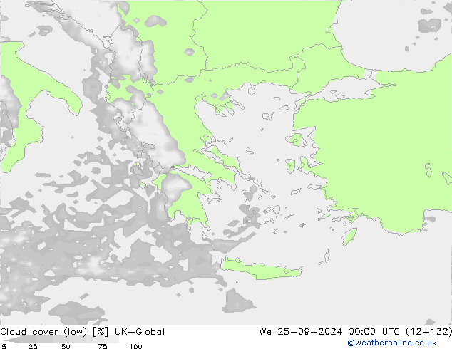 облака (низкий) UK-Global ср 25.09.2024 00 UTC