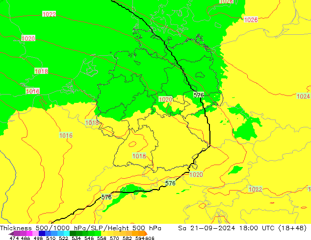 Thck 500-1000hPa UK-Global Sa 21.09.2024 18 UTC
