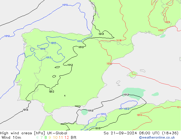 High wind areas UK-Global сб 21.09.2024 06 UTC