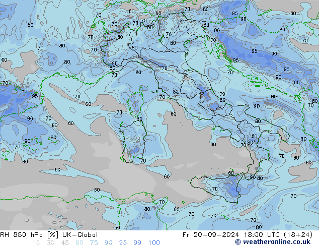 RV 850 hPa UK-Global vr 20.09.2024 18 UTC