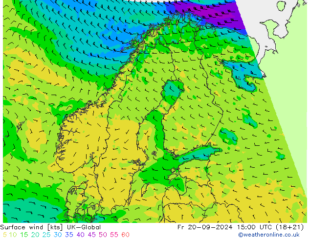 wiatr 10 m UK-Global pt. 20.09.2024 15 UTC