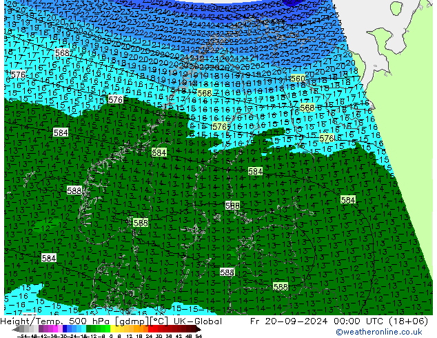 Height/Temp. 500 hPa UK-Global Fr 20.09.2024 00 UTC