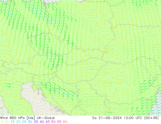 Wind 850 hPa UK-Global Sa 21.09.2024 12 UTC