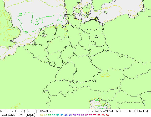 Isotachs (mph) UK-Global Fr 20.09.2024 18 UTC