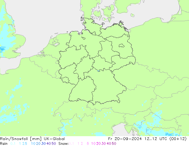 Rain/Snowfall UK-Global pt. 20.09.2024 12 UTC