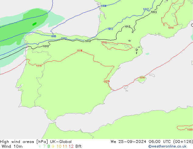 High wind areas UK-Global ср 25.09.2024 06 UTC