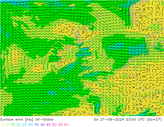 Surface wind UK-Global So 21.09.2024 03 UTC