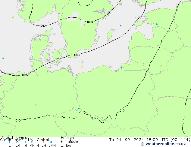 Cloud layer UK-Global Út 24.09.2024 18 UTC