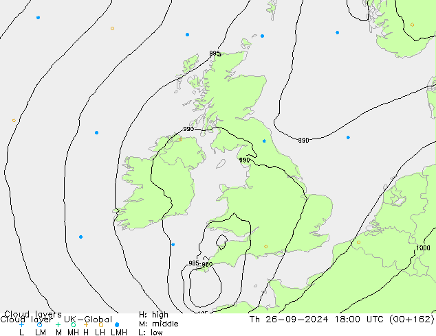 Cloud layer UK-Global Per 26.09.2024 18 UTC