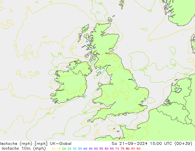 Isotachs (mph) UK-Global сб 21.09.2024 15 UTC