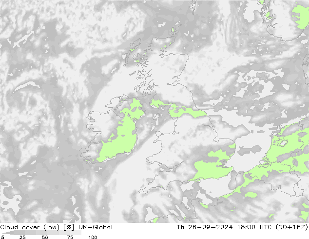 Bulutlar (düşük) UK-Global Per 26.09.2024 18 UTC