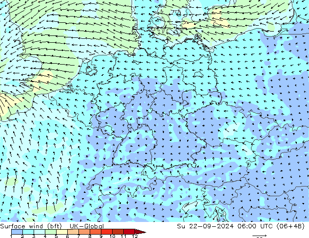 ве�Bе�@ 10 m (bft) UK-Global Вс 22.09.2024 06 UTC