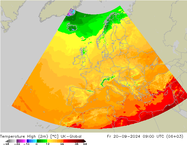 Max.  (2m) UK-Global  20.09.2024 09 UTC