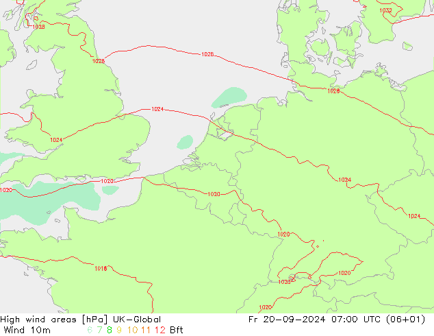 High wind areas UK-Global 星期五 20.09.2024 07 UTC