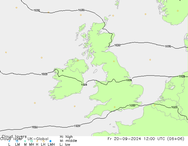 Cloud layer UK-Global Fr 20.09.2024 12 UTC