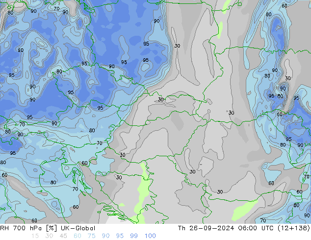 RH 700 hPa UK-Global gio 26.09.2024 06 UTC