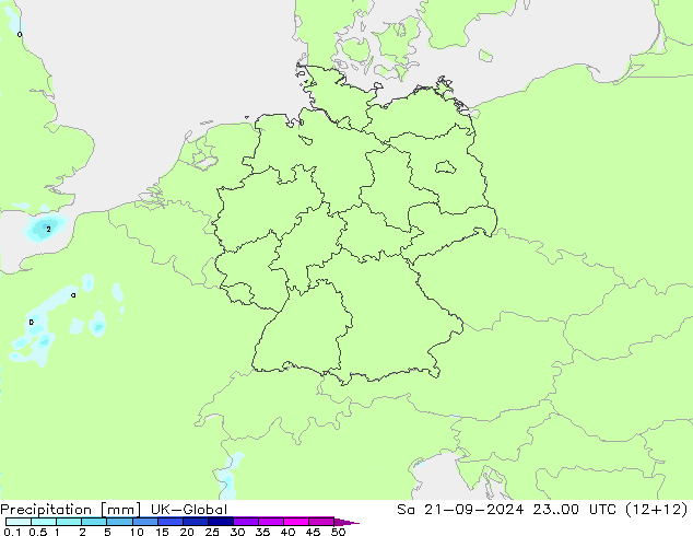 Niederschlag UK-Global Sa 21.09.2024 00 UTC