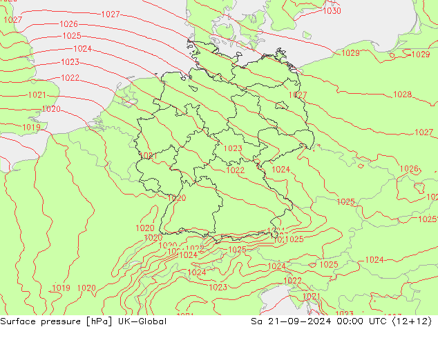 pressão do solo UK-Global Sáb 21.09.2024 00 UTC