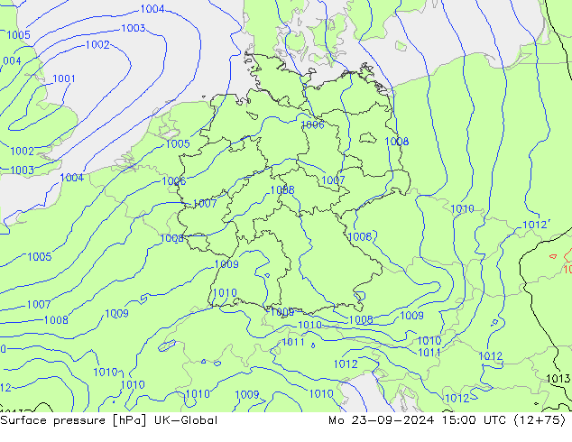 pressão do solo UK-Global Seg 23.09.2024 15 UTC