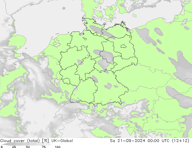 Wolken (gesamt) UK-Global Sa 21.09.2024 00 UTC