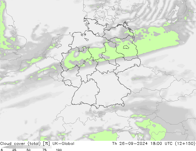 Wolken (gesamt) UK-Global Do 26.09.2024 18 UTC