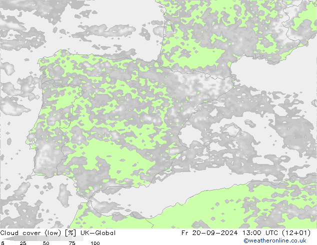 облака (низкий) UK-Global пт 20.09.2024 13 UTC