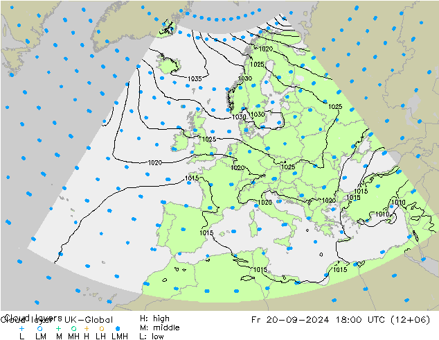 Wolkenschichten UK-Global Fr 20.09.2024 18 UTC