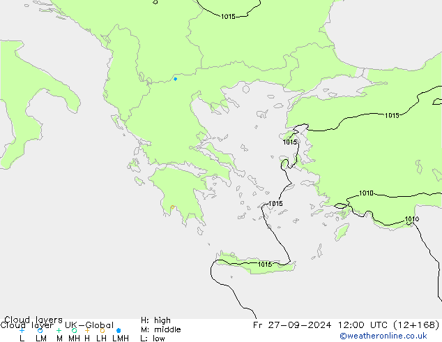 Cloud layer UK-Global Cu 27.09.2024 12 UTC