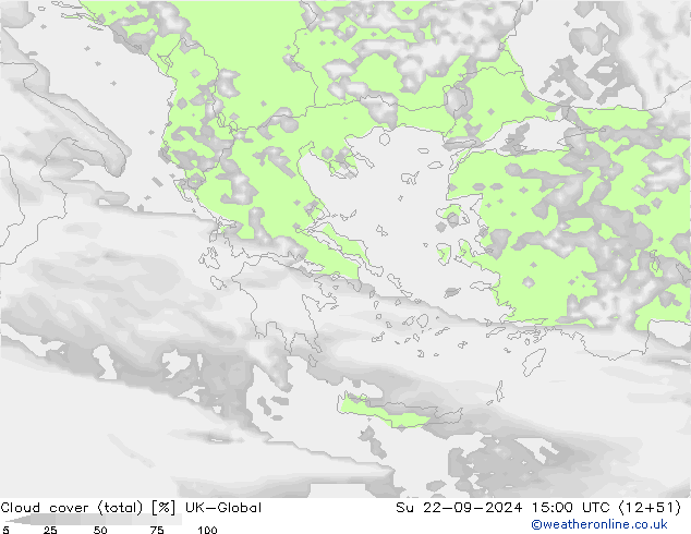 Wolken (gesamt) UK-Global So 22.09.2024 15 UTC