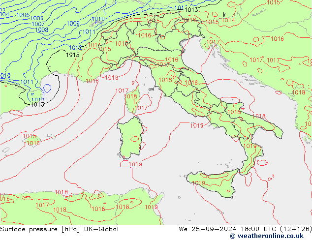 Bodendruck UK-Global Mi 25.09.2024 18 UTC