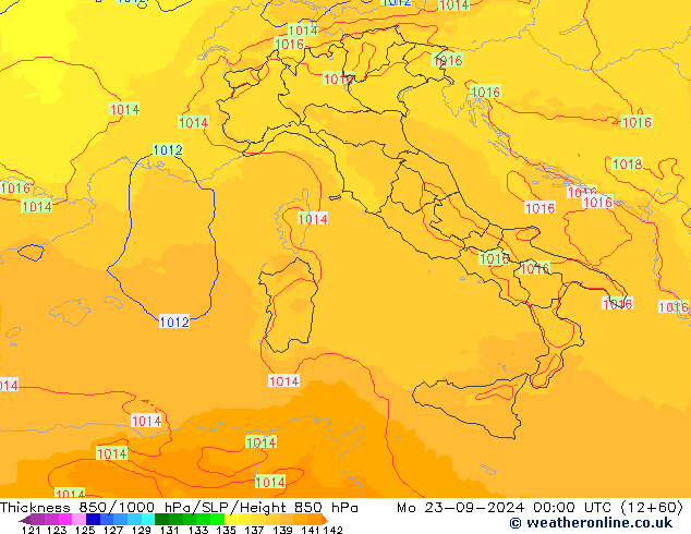 Thck 850-1000 hPa UK-Global Mo 23.09.2024 00 UTC