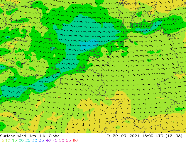 wiatr 10 m UK-Global pt. 20.09.2024 15 UTC
