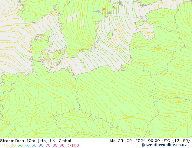 Rüzgar 10m UK-Global Pzt 23.09.2024 00 UTC