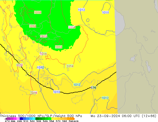 Thck 500-1000hPa UK-Global lun 23.09.2024 06 UTC