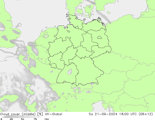 Cloud cover (middle) UK-Global Sa 21.09.2024 18 UTC