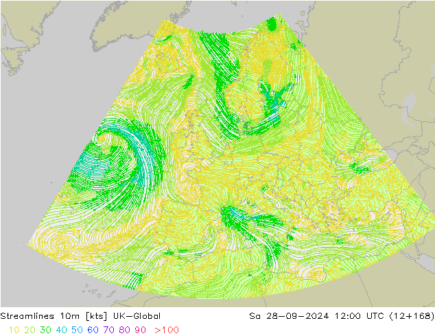 Stromlinien 10m UK-Global Sa 28.09.2024 12 UTC