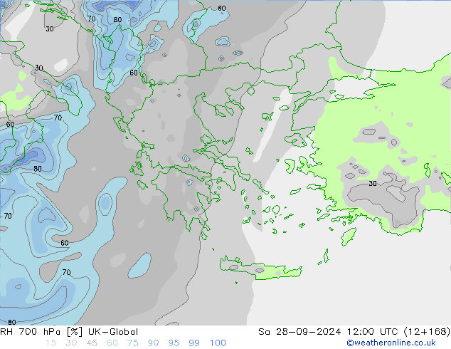 RV 700 hPa UK-Global za 28.09.2024 12 UTC