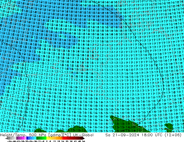 Geop./Temp. 500 hPa UK-Global sáb 21.09.2024 18 UTC