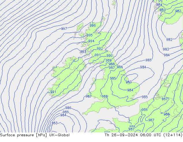 pressão do solo UK-Global Qui 26.09.2024 06 UTC