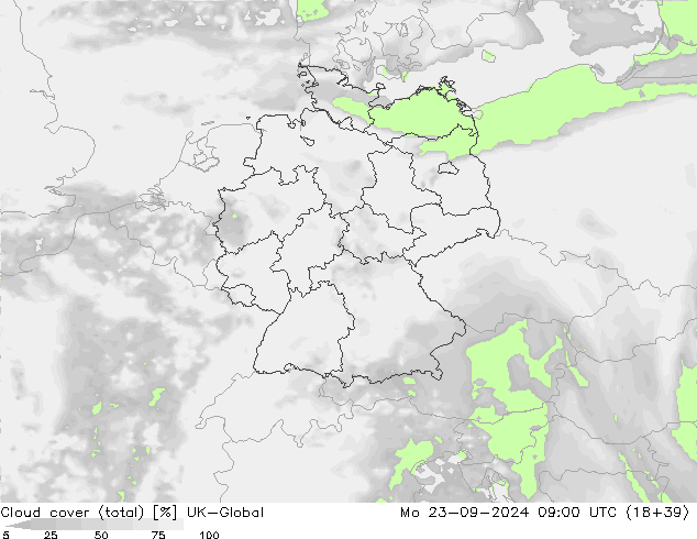 nuvens (total) UK-Global Seg 23.09.2024 09 UTC