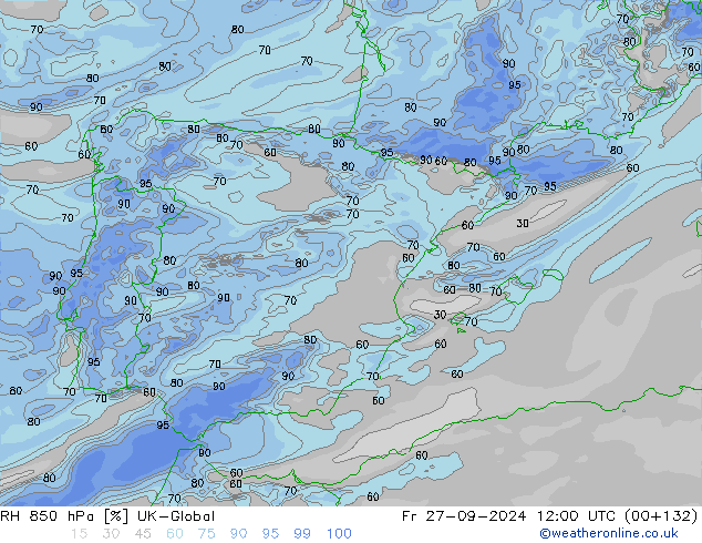 RV 850 hPa UK-Global vr 27.09.2024 12 UTC
